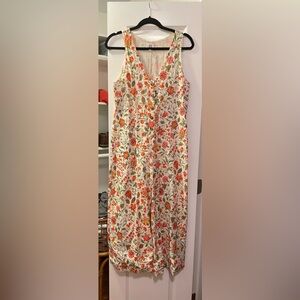 Anthropologie linen jumpsuit